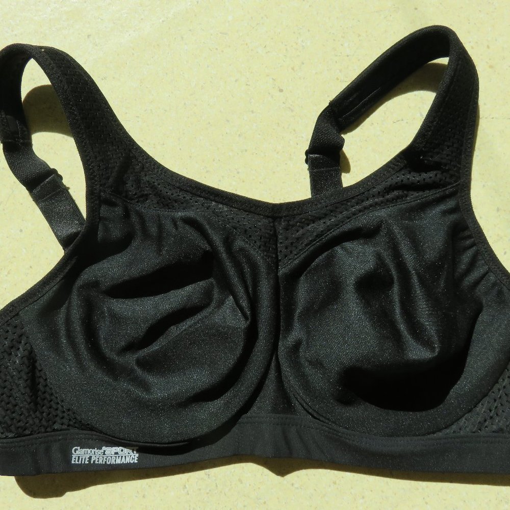 BLACK GLAMORISE ELITE PERFORMANCE SPORT  BRA*36C*